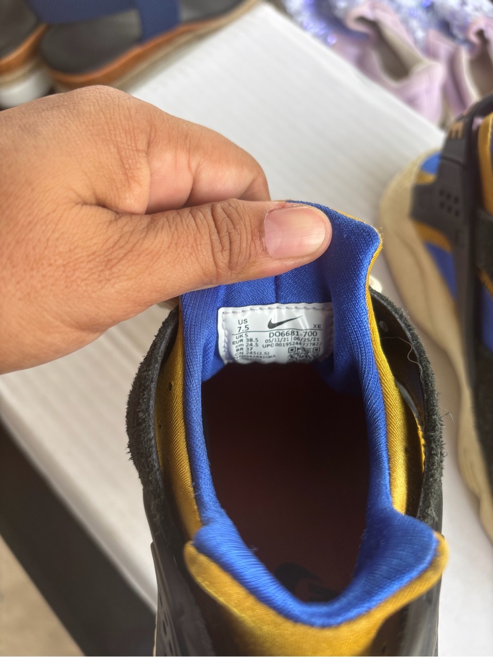 Nike Kids Colorblock Sneakers in Orange, Mustard, Black - Picture 5 of 5